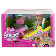 Barbie 芭比 史黛斯與小夥伴卡丁車救援組合, 1盒, 粉色 + 綠色 + 黃色