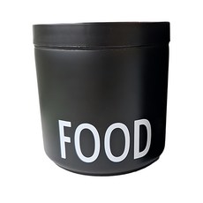 DESIGN LETTERS 不鏽鋼保溫餐盒, 520ml, 附專用小叉子, 黑色, 1個