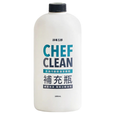 CHEF CLEAN 淨毒五郎 去油污廚房清潔慕斯補充瓶, 1L, 1瓶