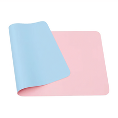 頂級PU皮超大滑鼠墊/桌墊, 櫻花粉 + 天空藍, 1個