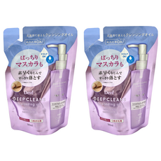 KUMANO 熊野油脂 DEVE 深層卸妝油補充包 紫色, 160ml, 濕手可用, 可卸除防水睫毛膏, 2包