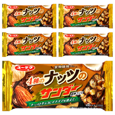 雷神 4種堅果可可味餅乾, 日本原裝進口濃郁香醇堅果巧克力風味, 21g, 5包