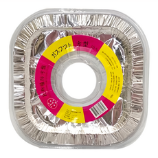 生活King 方形瓦斯爐防汙盤 爐架鋁箔墊 20入, 直徑24.5cm, 2組