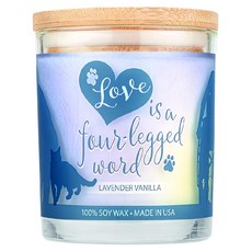 PET HOUSE 室內除臭寵物香氛蠟燭, 薰衣草香草, 100%天然黃豆蠟, 255g, 1罐