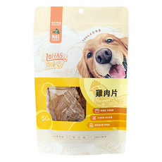 LOHAS 肉嗨吃 犬用 寵物零食, 1包, 50g, 雞肉片