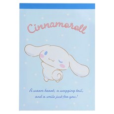 sun-star 經典角色B7便條紙, Cinnamoroll大耳狗, 尺寸小巧 方便攜帶, PET塑膠、紙材質, 大耳狗, 100張, 1本