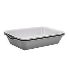 U-mop 日式多用瀝水盤 瀝水收納一體化 廚房浴室桌面適用, 2層, 單色, 1組