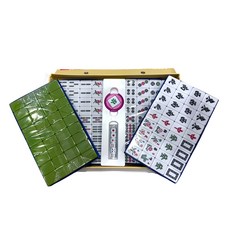 孟宗竹絲加重 33MM 竹絲麻將 墨綠色, 1盒