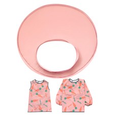 The Mother 自主餵食圍兜餐墊組 (長袖+背心+餐墊) 粉色, 3個, 1組