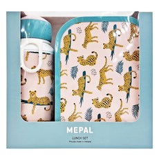 MEPAL 兒童水壺餐盒組 - 原野花豹，水壺容量400ml，餐盒容量750ml, 1組