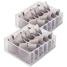 AHOYE 內衣分格收納袋 抽屜整理 內衣褲分隔 可水洗摺疊, 32 x 30 x 12cm, 單一顏色, 2個