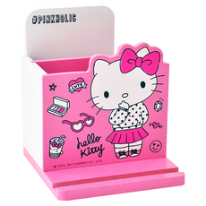Hello Kitty 凱蒂貓 桌上直式 鉛筆收納盒 筆筒 手機架 文具收納 正版授權, 1個, 直式