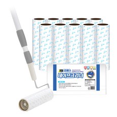 LIVENS 可立式伸縮型清潔滾輪組 隨手握把1個 + 伸縮桿1支 + 補充包10捲, 1組