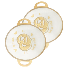 蝴蝶餅不沾矽膠蒸籠墊, 米色, 2個