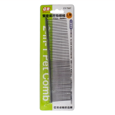 Q寶 雙密度寵物排梳 L型, 寵物梳毛、去除死毛、灰塵，金屬材質堅固耐用, CY-T507, 1支