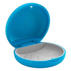 隱適美專用磁吸牙套盒 無鏡子 - 輕巧便攜 保護牙套, 藍色, 1個