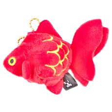 金魚珠鍊鈴鐺吊飾, 紅色, 1個, 5.5cm