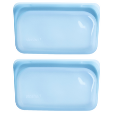 stasher 長形矽膠密封袋, Pinch locTM專利封口, 可重複使用, 耐高低溫, 食品級白金矽膠, 19.05 x 11.43 x 2.54cm, 1個, 2個