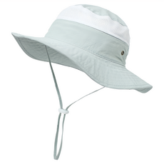 抗UV親子遮陽帽, S, 經典綠白色