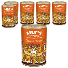 LILY'S KITCHEN 莉莉廚房-英國原裝進口成犬無穀營養罐, 雞肉, 6罐, 400g