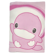 KU.KU Duckbill 酷咕鴨 100%純棉針織布 親水防螨透氣乳膠替換枕套, 29.5 x 43cm, 粉色, 1個