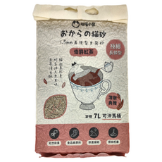 喵喵小窩 伯爵紅茶 7L 1.5mm 極細長條型豆腐砂 天然除臭 食品級原料 快速凝結 極低粉塵, 2.4kg, 6袋