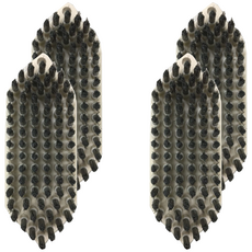 巧易潔軟骨刷 軟硬適中刷毛 輕鬆清潔縫隙 居家清潔好幫手, 4個, 米黃色