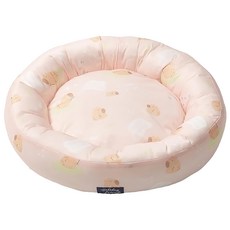 Dogfeet 極致涼感圓形床 水豚粉 尼龍聚酯纖維製, M(55 x 55 x 12cm), 1個