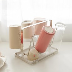 Living Gonggam 不鏽鋼多功能杯架瀝水架, 銀, 1個