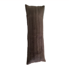 J&N 木紋絎縫長抱枕 (1入), 120 x 40cm, 深咖色