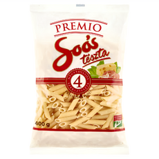 Soós Tészta 雞蛋筆尖麵 400g, Q彈有嚼勁，易吸附醬汁，快速烹煮，美味義大利麵, 1包