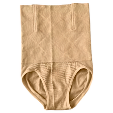 3D懸浮高腰收腹提臀無痕抗菌塑身褲, 咖啡色