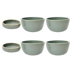 JUST HOME 北歐陶瓷碗餐具組 灰色, 調味碟 2個+飯碗 4個, 1組