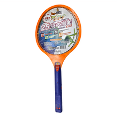 SUPERCELL 超電王 特大網面充電式電蚊拍, 橘色 + 藍色