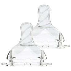 FARLIN 超柔寬口奶嘴, 預防斷裂設計, 尺寸浮刻標誌, 仿真母乳實感, 增加寶寶安全感, 3-6個月, 2個