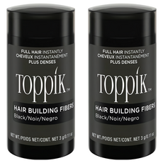 TOppiK 頂豐增髮纖維 3g 黑色 2罐組｜快速豐盈髮量，遮蓋灰白髮根, 2件