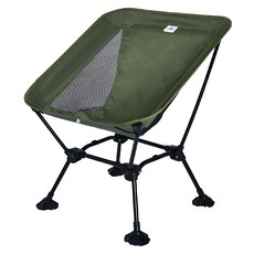 BlackPongo 7075鋁合金超承重折疊椅 - 600D抗撕裂布, 承重150kg, 軍綠色, 1個