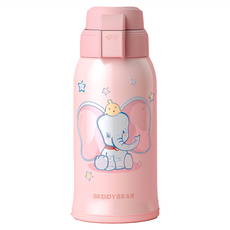 BEDDYBEAR 杯具熊 3D浮雕兒童保溫杯, 小飛象 粉色, 1組