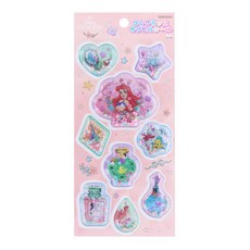 sun-star 迪士尼香氛QQ造型貼紙 PVC塑膠 PMMA壓克力塑膠 EVA塑膠 W95xH175xD5mm, 小美人魚, 1張