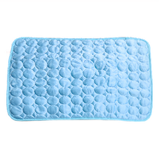 Skylife 寵物涼墊, 冰絲涼蓆, 冷感布+水洗棉+網孔布, XL(100 x 70cm), 藍色, 1個