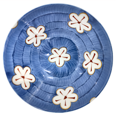 手繪濃梅7井 - 日本製陶瓷碗, 藍色 + 白色, 1個