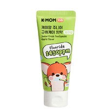 MOTHER-K K-MOM 植萃兒童蜂膠含氟牙膏 青蘋果星球 60g, 1條