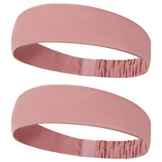 MICHAEL FITNESS 麥克健身 運動吸汗頭巾 止汗帶 錦紡棉/氨綸 快速吸汗 清爽透氣, 48 x 5cm, 淺緋紅, 2個