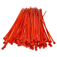 POLYWELL 寶利威爾 自鎖式束線帶 PW15-T65-0070 5 x 300mm 100條, 紅色