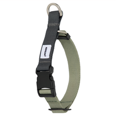 Hidream 山谷系列 半P防暴衝寵物項圈 橄欖拼灰 寵物外出用品, S, 1條