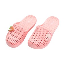愛生活兒童款家居拖鞋，專利包頭設計，洞洞鞋面，防水透氣，防滑顆粒，內側微足弓曲線, 180mm, 粉橘色