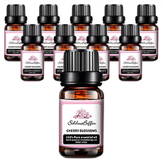 E Store 香薰專用精油10件組 適用香薰機、水氧機 淨化空氣 改善睡眠, 櫻花, 1組