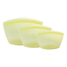 SiliPot 鉑金矽膠料理儲存袋3件組 黃色, 1組