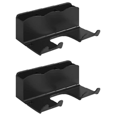 小麥購物 吹風機置物架 雙掛款 C136 89g, 黑色, 2個