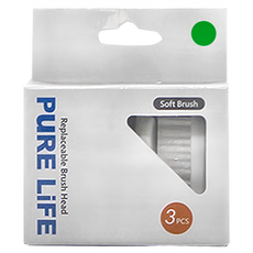 PuRE LiFE 寶淨 KI-10 替換牙刷刷頭 3件裝 超細軟毛 護齦刷頭, 1盒